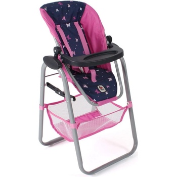 Bayer Chic Jídelní židlička pro panenku 65533, modrá/růžová