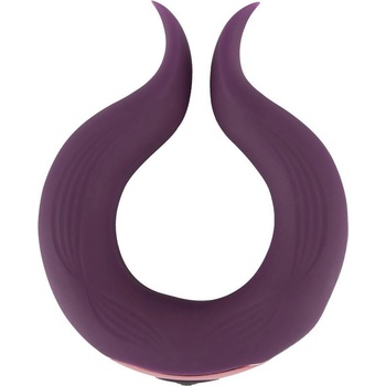 Couples Choice - battery-operated, dual-motor penis ring purple