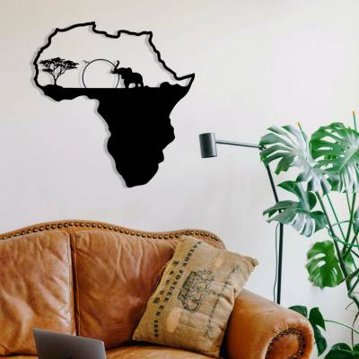 ASIR Nástěnná dekorace kov AFRIKA 55 x 57 cm