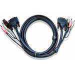 ATEN 2L-7D03U : : DVI KVM кабел, DVI-D M + USB type A M + 2 Audio plugs -- DVI-D M