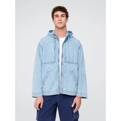 GAP džínová oversize bunda Ripstop modrá