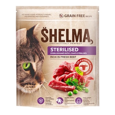 SHELMA Adult Sterile s čerstvým hovädzím mäsom 0,75 kg