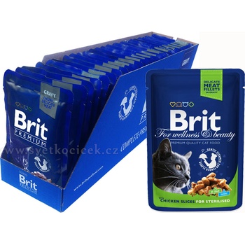 Brit cat Premium Chicken Slices for Sterilised 24 x 100 g