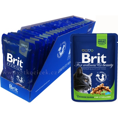 Brit Premium Cat Sterilised Chicken 24 x 100 g
