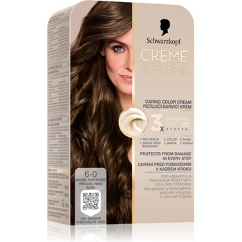 Schwarzkopf Creme Supreme перманентната боя за коса цвят 6-0 Natural Dark Blonde 60ml