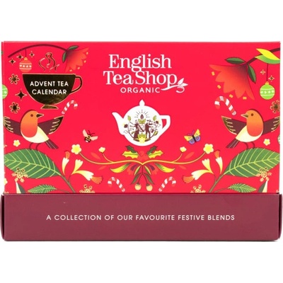 English Tea Shop Kompakt čajový adventní kalendář 25 ks červený