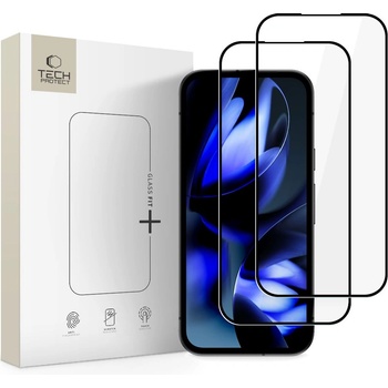 Tech-Protect 2 x Стъклен протектор за дисплей на Google Pixel 9A / 10A от Tech-Protect Glass Fit+ - Black (5906302392827)