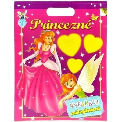 Omaľovánka Princezné vyfarbuj nálepkami