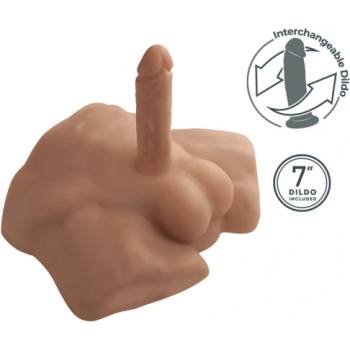 SilexD Силиконово тяло със сменяемо дилдо Silexd Apollo S карамел