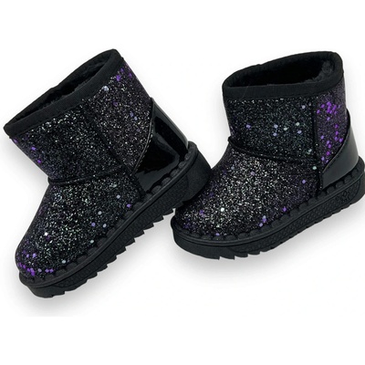 Fashion Dievčenské čierne snehule Černá