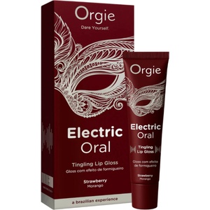 Orgie Electric Oral - блестящ гланц за устни с гъделичкащ ефект - ягода (10 ml) - desirel
