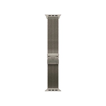 Apple Watch 49mm Loop: Natural Titanium Milanese Loop - Small (mghn4zm/a)
