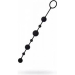  Anal beads Toyfa A-toys Coron, with balls, silicone, black, 35, 9 cm