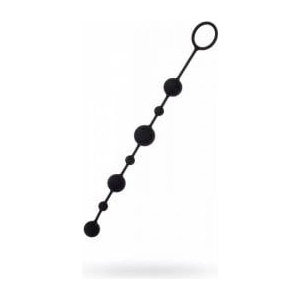  Anal beads Toyfa A-toys Coron, with balls, silicone, black, 35, 9 cm
