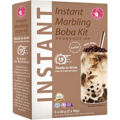 O's Bubble instantný bubble tea kávový 4 x 60 g
