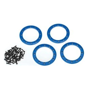 Traxxas алуминиев пръстен beadlock 2.2" син (4)