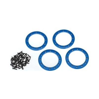 Traxxas алуминиев пръстен beadlock 2.2" син (4)