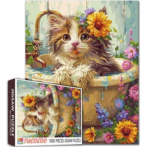 Tucocoo Пъзел Tucocoo от 1000 части - Очарователно котенце във вана (98244)