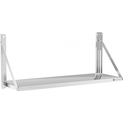 Royal Catering Nástěnná police - skládací - 100 x 30 cm - 40 kg - ušlechtilá ocel