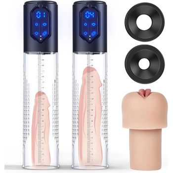 Paloqueth Automatic Digital Masturbator Penis Pump with Vagina Sleeve Skin