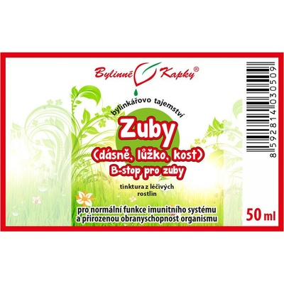 Zuby ďasná, lôžko, kosť b-stop pre zuby kvapky tinktúra 50 ml