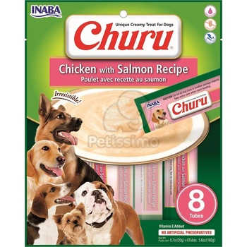 Inaba Foods Dog Churu пюре - пиле и сьомга 8 x 20 г