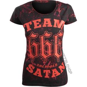 AMENOMEN тениска хардкор дамски - ОТБОР satan - amenomen - omen082da allprint red