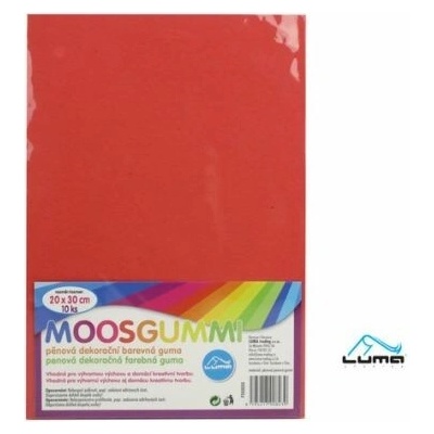 MOOSGUMMI A4 červená LUMA