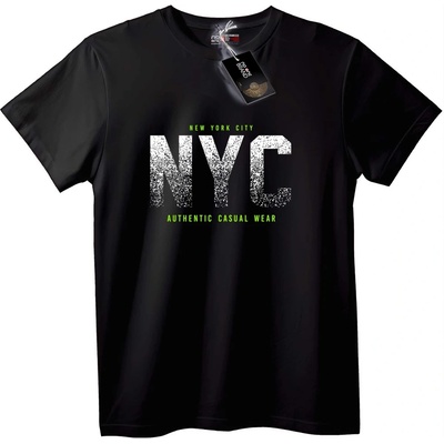 NOONEBRAND Тениска NYC Автентичен Casual - M, Black