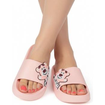 Дамски джапанки в цвят пудра с мече