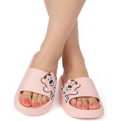 Дамски джапанки в цвят пудра с мече