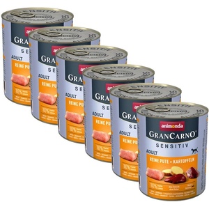 Animonda GranCarno Sensitiv Adult - пуешко с картофи 6 x 800г