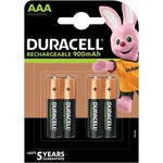 Duracell Акумулаторна батерия Duracell, AAA, R03, 1.2V, 900 mAh, NiMH, 4 бр (DUR-BR-AAA-900MAH-4PK)