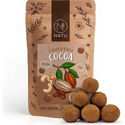 NATU Kakaové guličky s kešu krémom 70 g