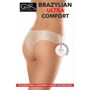 Gatta Bodywear Дишащи дамски бразилиани, телесен цвятeh-53252-beige - Черен, размер s