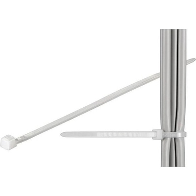 Techly 370 x 3.6mm кабелна връзка Найлон Бяла 100 броя (ISWT-36037) (ISWT-36037)