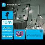 Aigostar - LED соларен гирлянд 20xLED/8 функции 11, 5m IP65 студено бяло (AI1196)