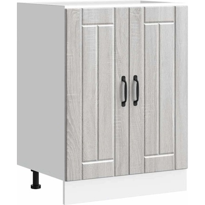 vidaXL Шкаф за мивка, Lucca, сив сонома, инженерно дърво (853683)