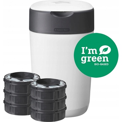 Tommee Tippee Twist & Click Advanced Kyblík na pleny včetně 6 kazet bílý