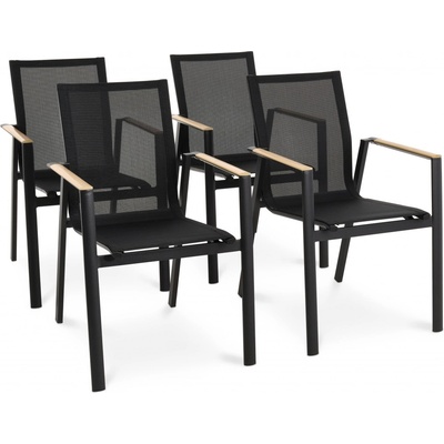 di volio sada 4ks zahradních židlí Buti černé