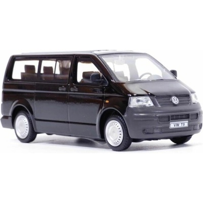 Cararama Volkswagen VW T5 2010 s bočními okny černá 1:43