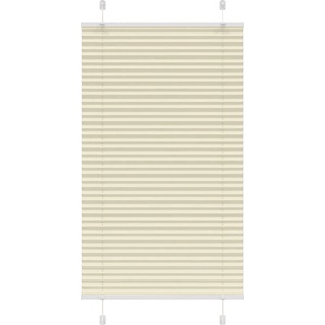 vidaXL Плисирана щора Cream 80x100 cm Ширина на плата 79, 4 cm (4015275)
