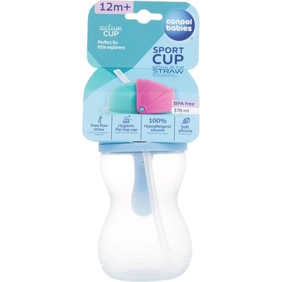 Canpol babies Active Cup Sport Cup With Flip-Top Straw от Canpol babies за Деца Чаша 370мл