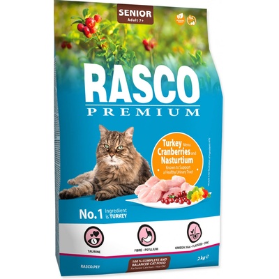 Rasco Premium Cat Senior Turkey Cranberries Nasturtium 2 kg