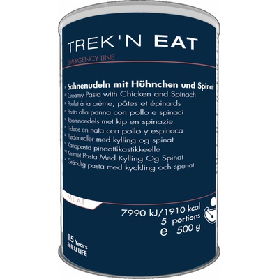 Trek'n eat Emergency Food Těstoviny s křehkým kuřetem, smetanou a listovým špenátem 0,5 kg