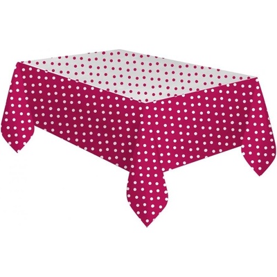 Godan Plastový bodkovaný obrus magenta 132 cmx182 cm