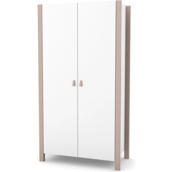 Veres Двукрилен гардероб Монако Бял-Капучино
