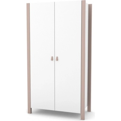 Veres Двукрилен гардероб Монако Бял-Капучино