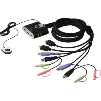 ATEN kvm превключвател 2-портов usb hdmi/аудио (cs692) (cs692)