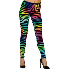 Neonové legíny zebra 80. léta